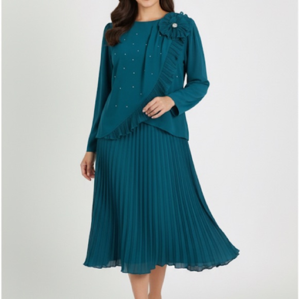 💎 Vintage Claralura Original by Sancor of California Dress – Style #126 – Teal
